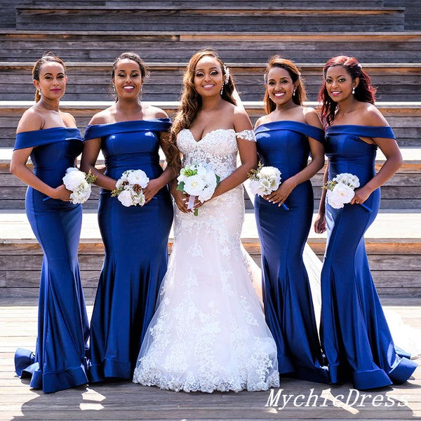 bridesmaid dress blue